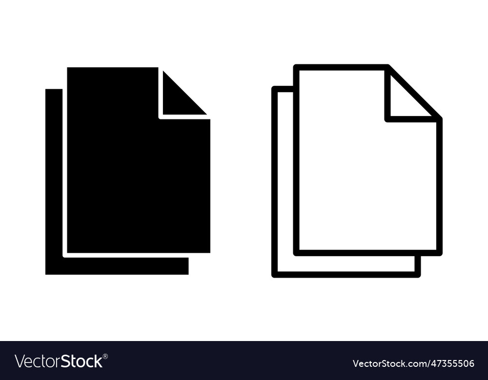 Document icon set paper file