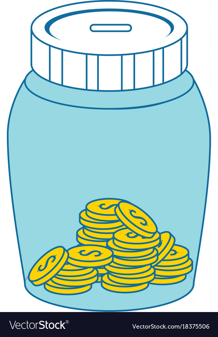 Glass Jar With Money Royalty Free Vector Image