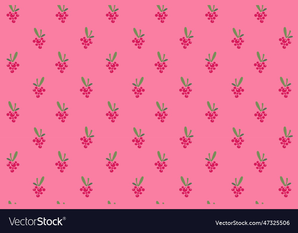 Hand drawn raspberry seamless pattern