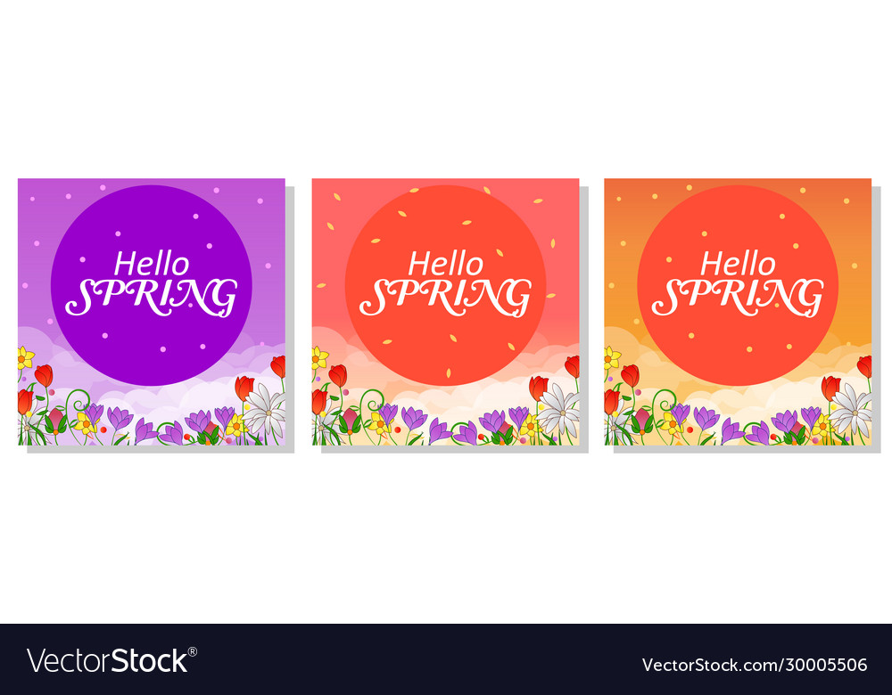Hello spring vector image Hello spring