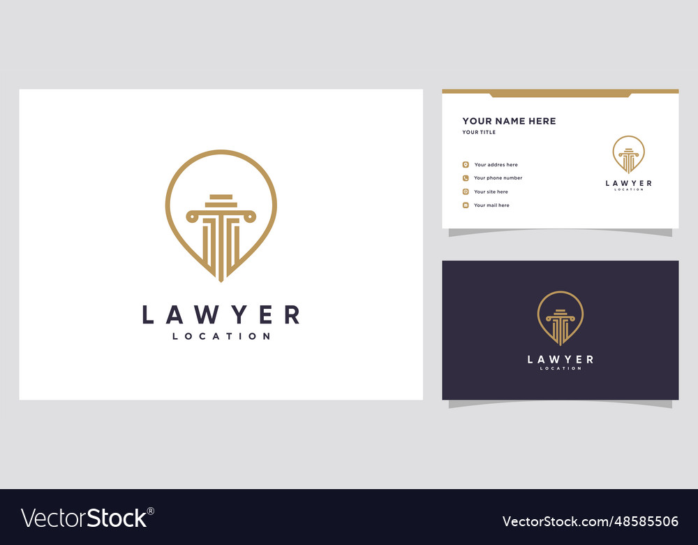 Lawyer lacation logo design with style