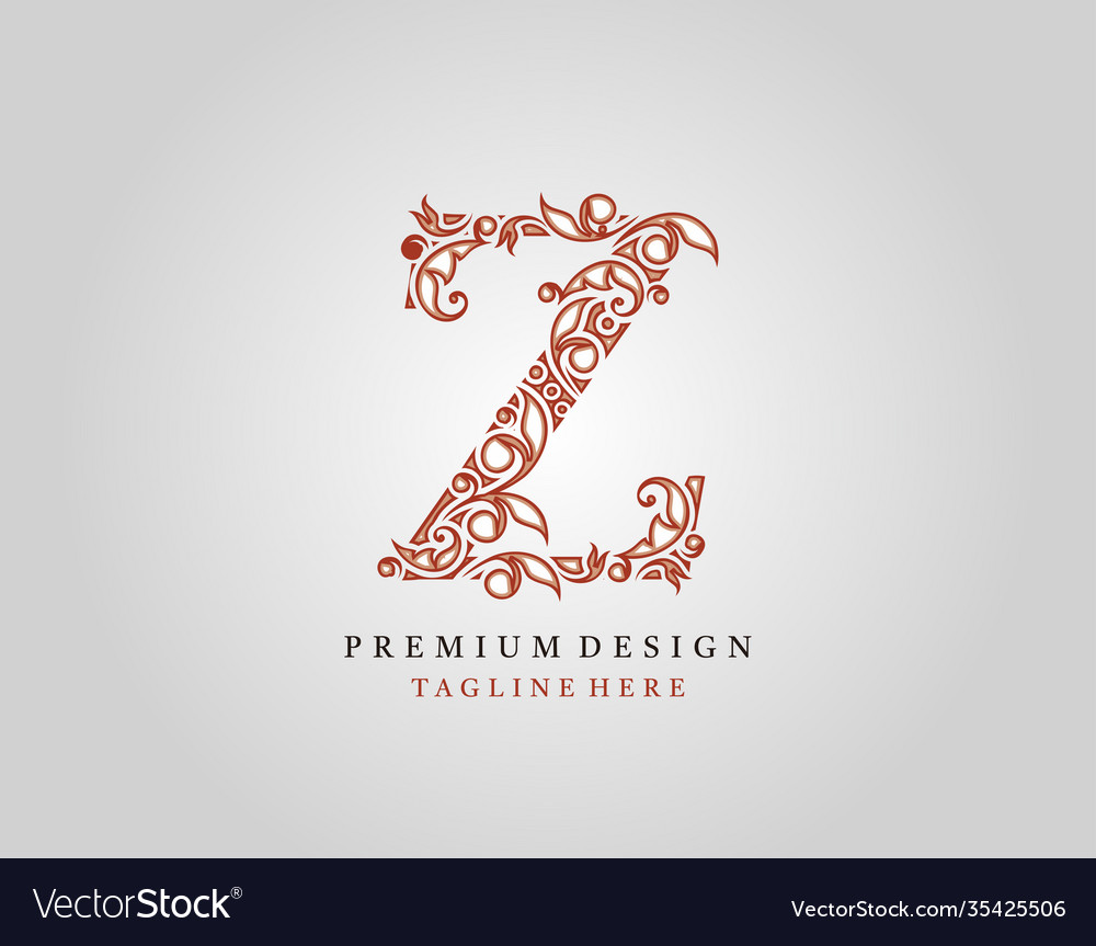 Letter z luxury logo icon elegant flourishes