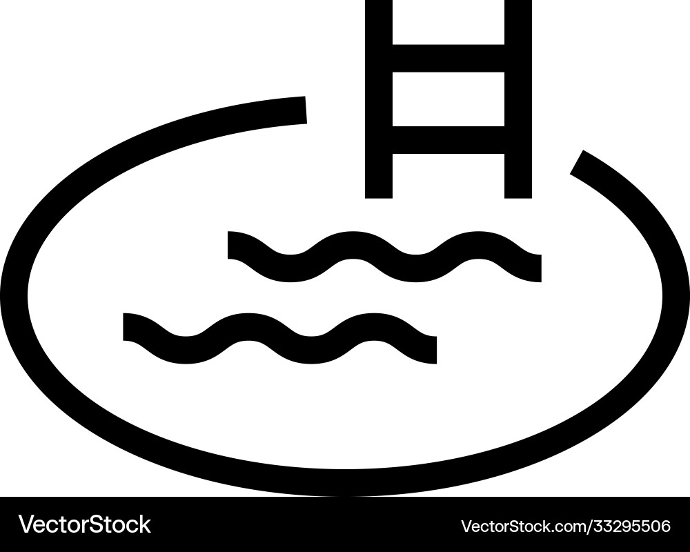 Pool line icon Royalty Free Vector Image - VectorStock