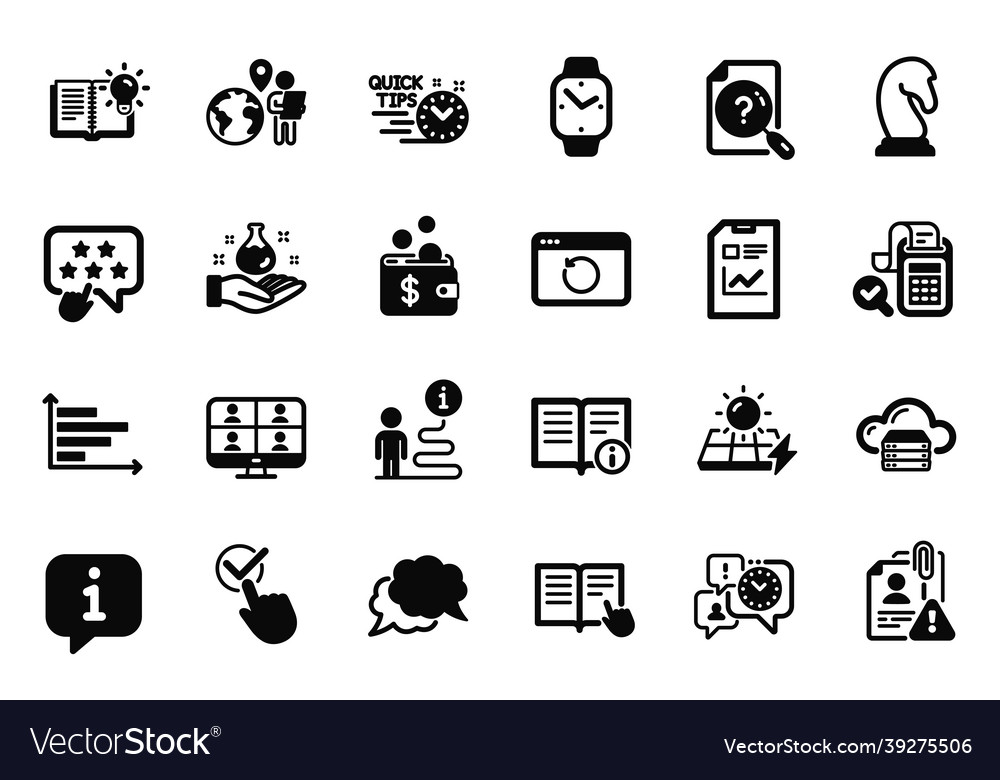 Set of education icons related to chat