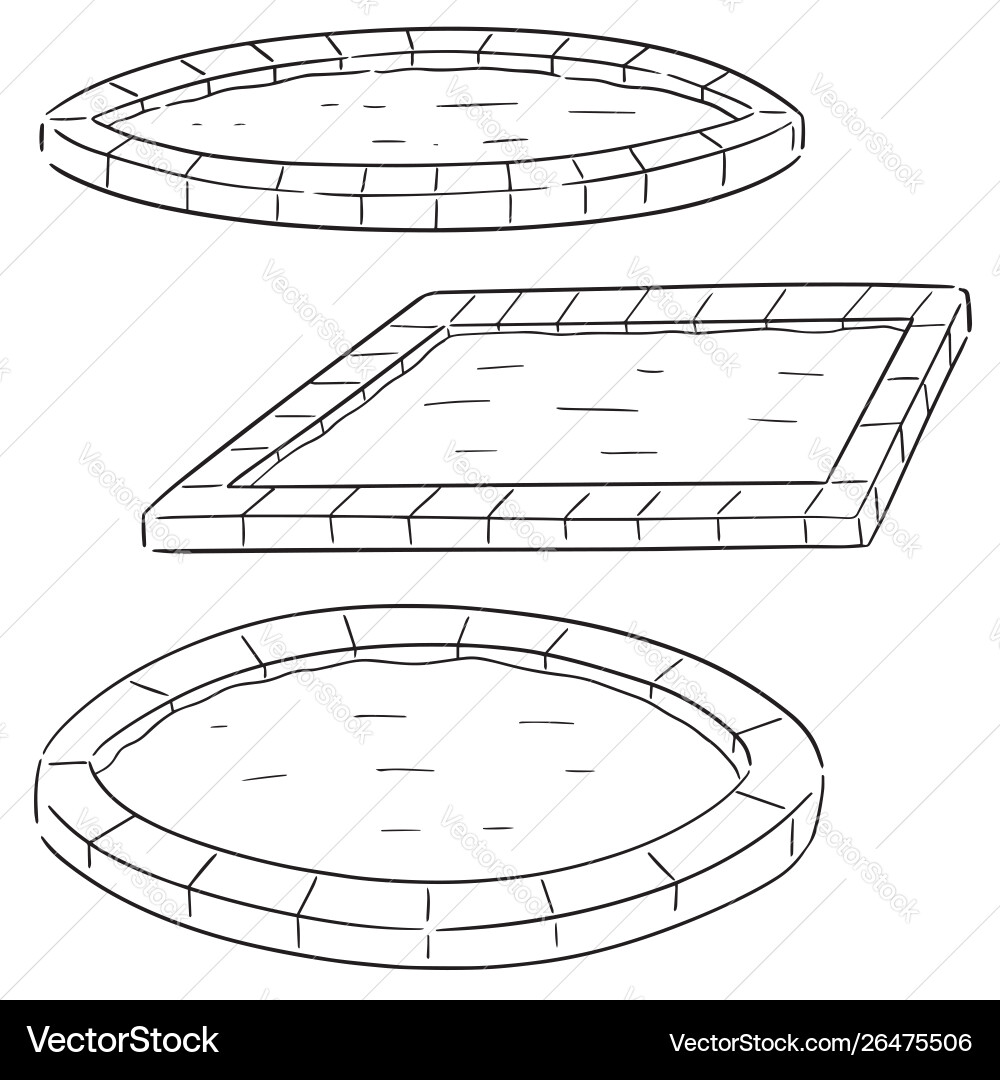 Set swimming pool Royalty Free Vector Image - VectorStock