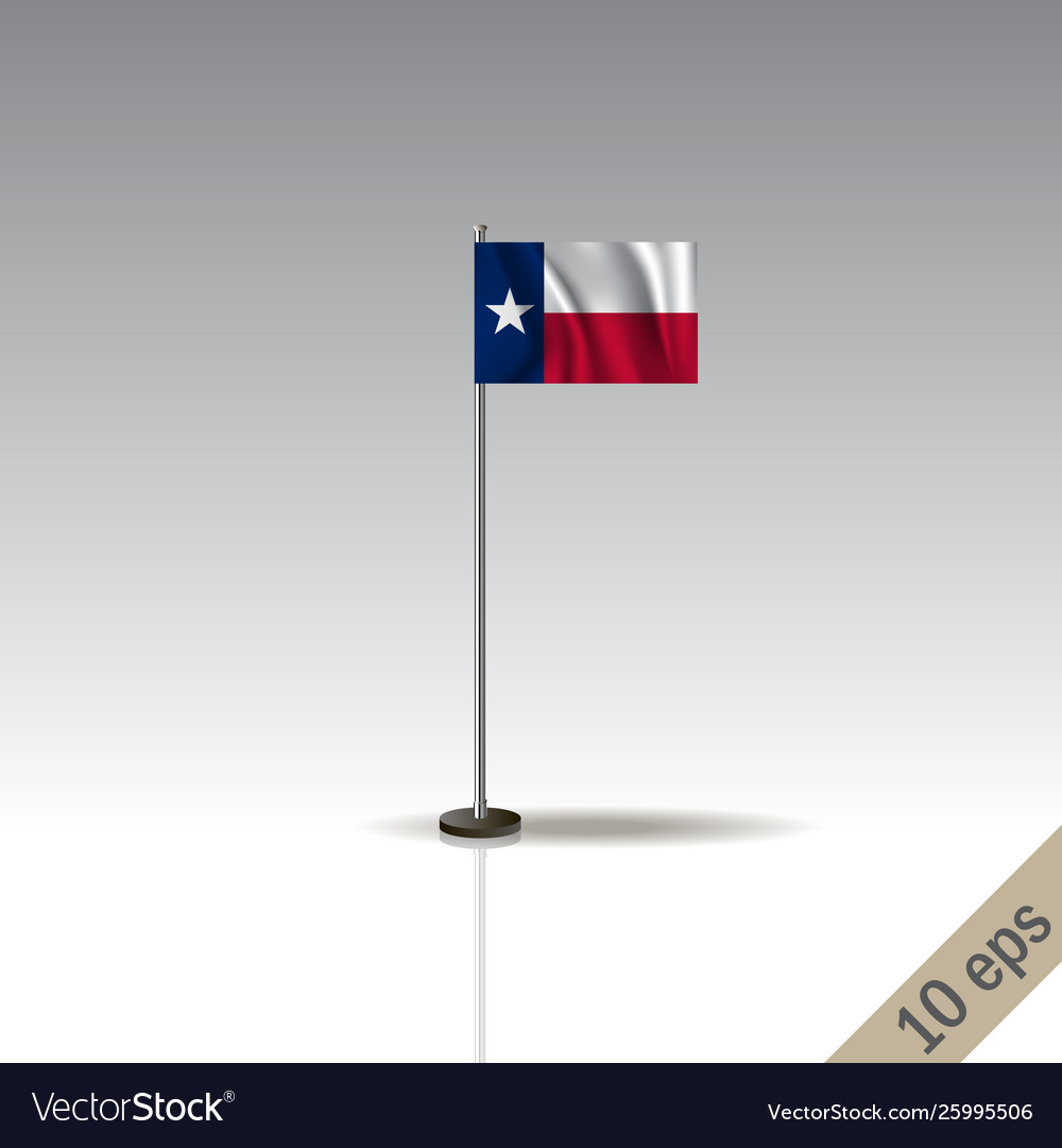 Texas flag template waving Royalty Free Vector Image