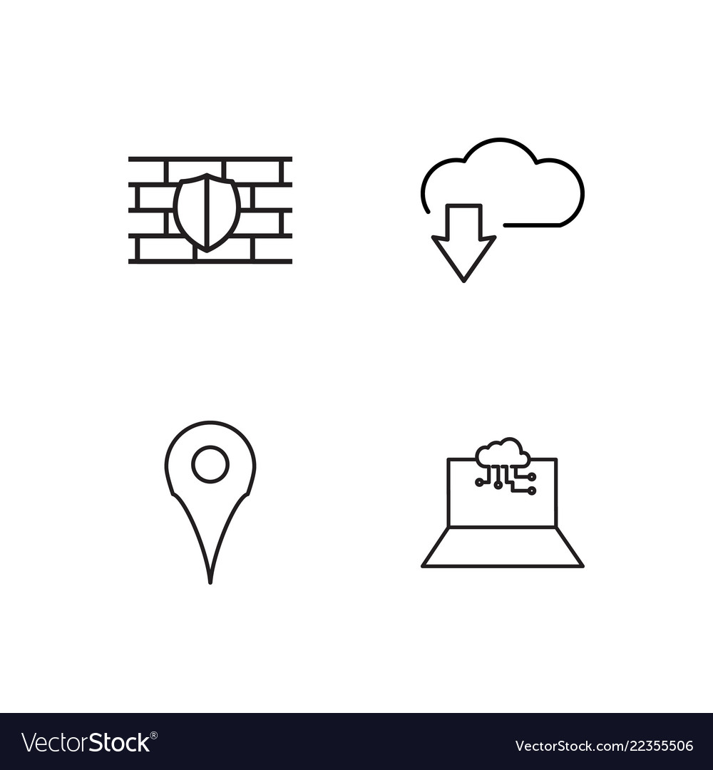 Web simple outlined icons set