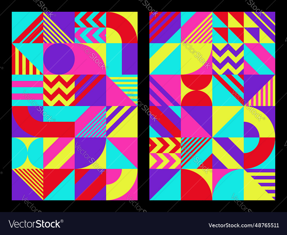 Abstract pattern scandinavian bright color vector image Abstract pattern scandinavian bright color