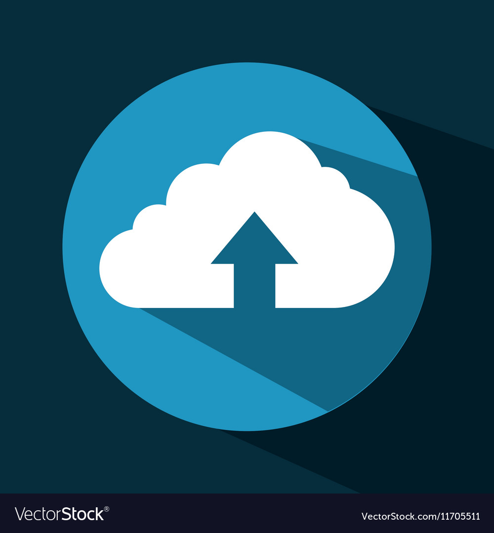 Arrow upload data icon