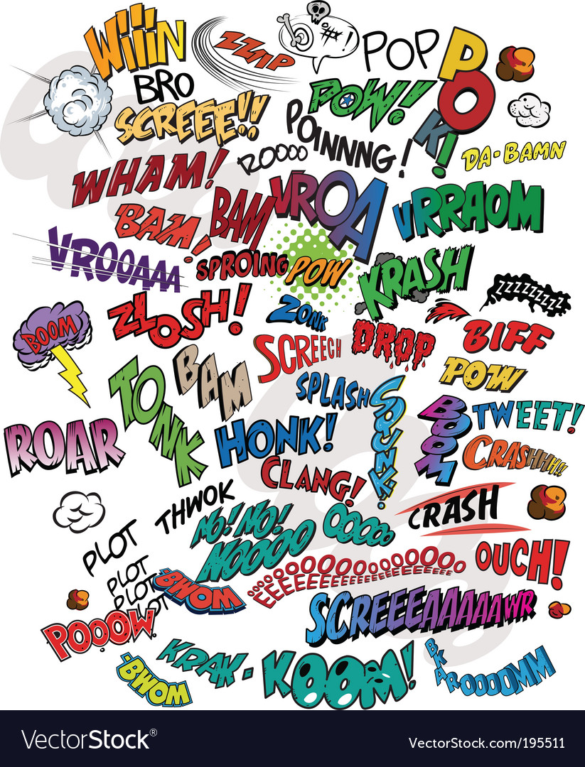 Comic Book Words Royalty Free Vector Image VectorStock