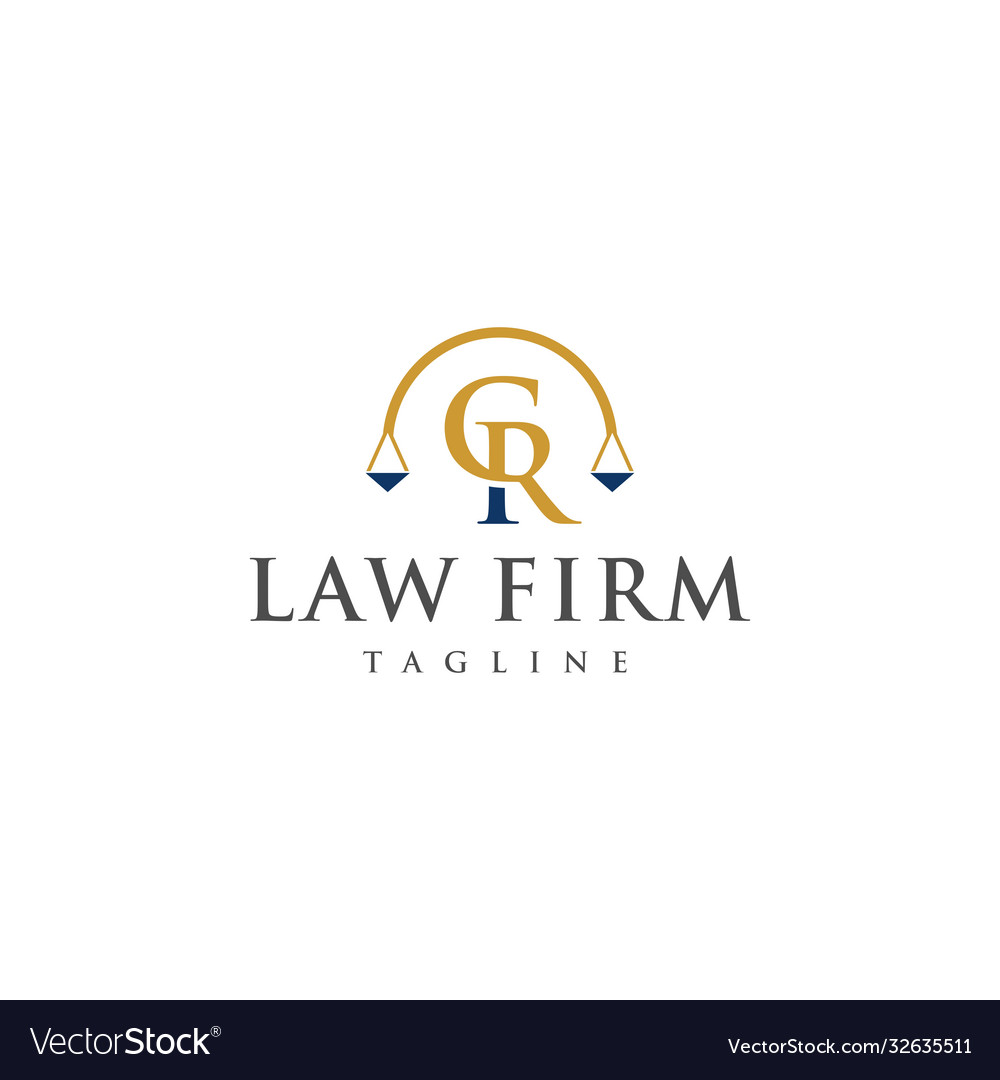 Cr law logo design