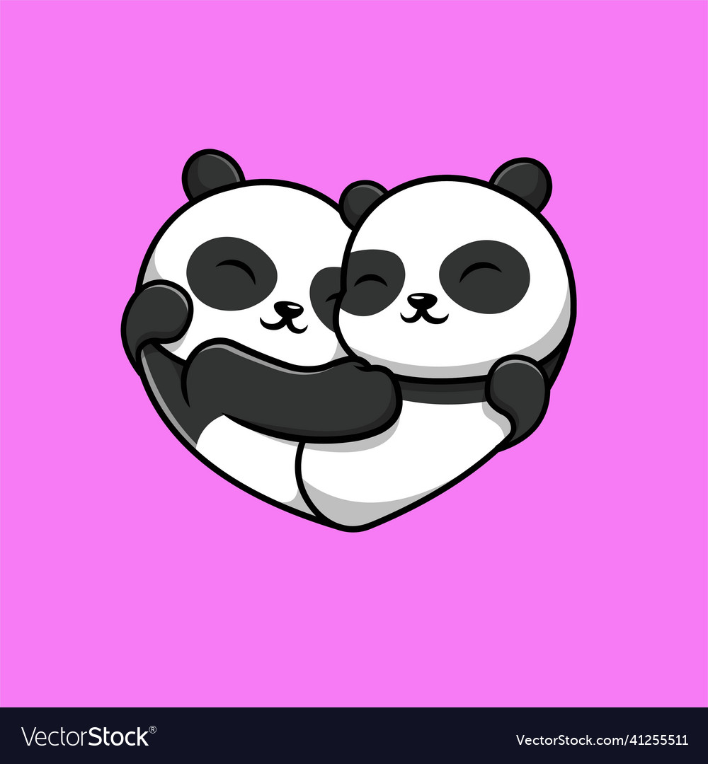 Kawaii panda Royalty Free Vector Image - VectorStock