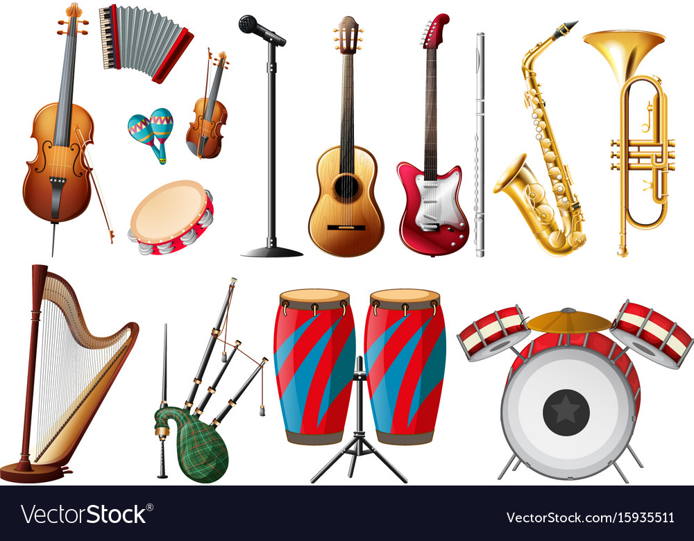 different-types-musical-instruments-royalty-free-vector