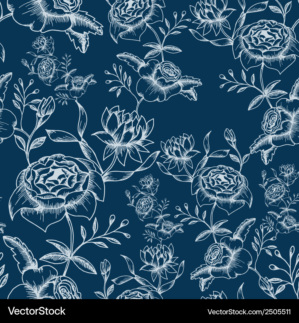 Flower seamless pattern Royalty Free Vector Image