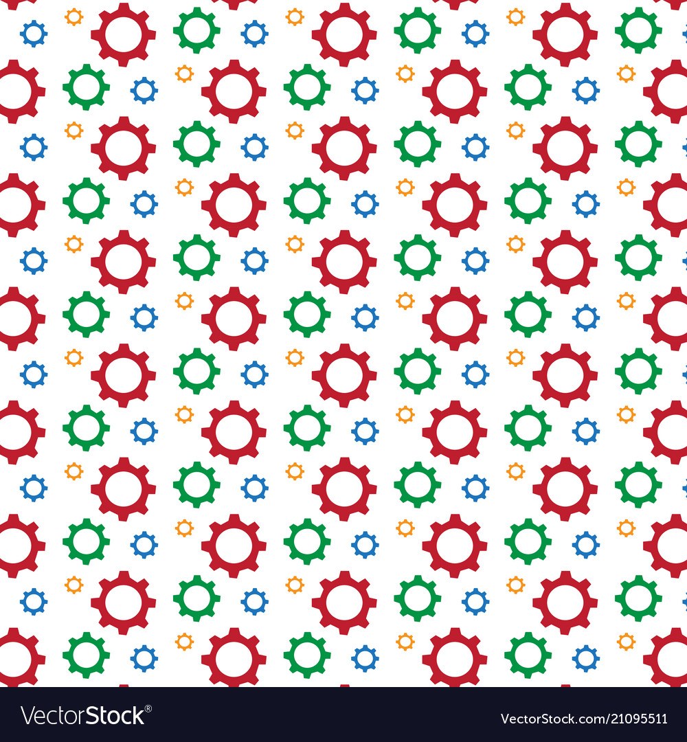 Gear pattern background vector image Gear pattern background