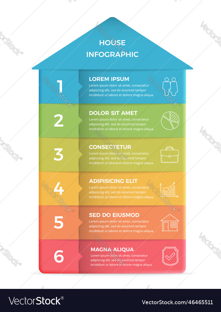 House - infographic template Royalty Free Vector Image