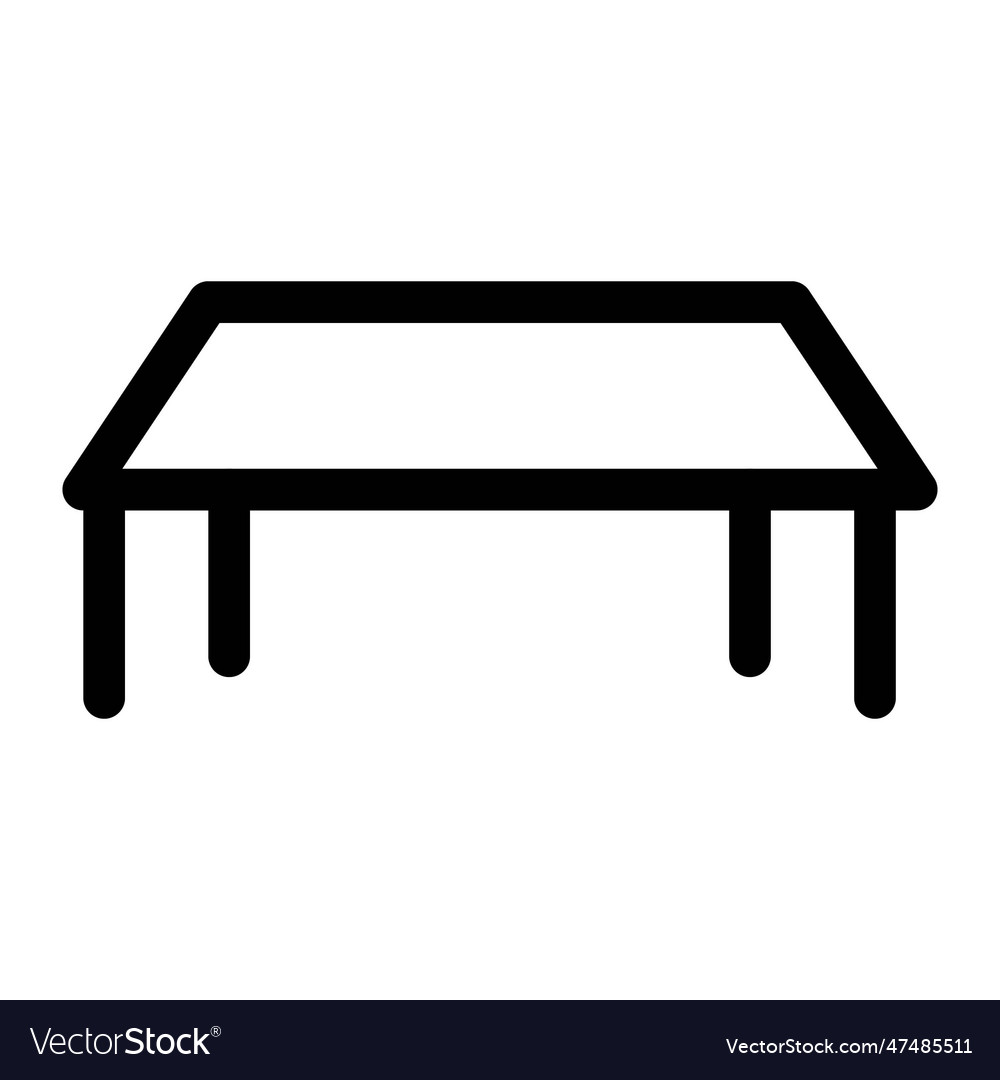 Low height table used for workstation Royalty Free Vector