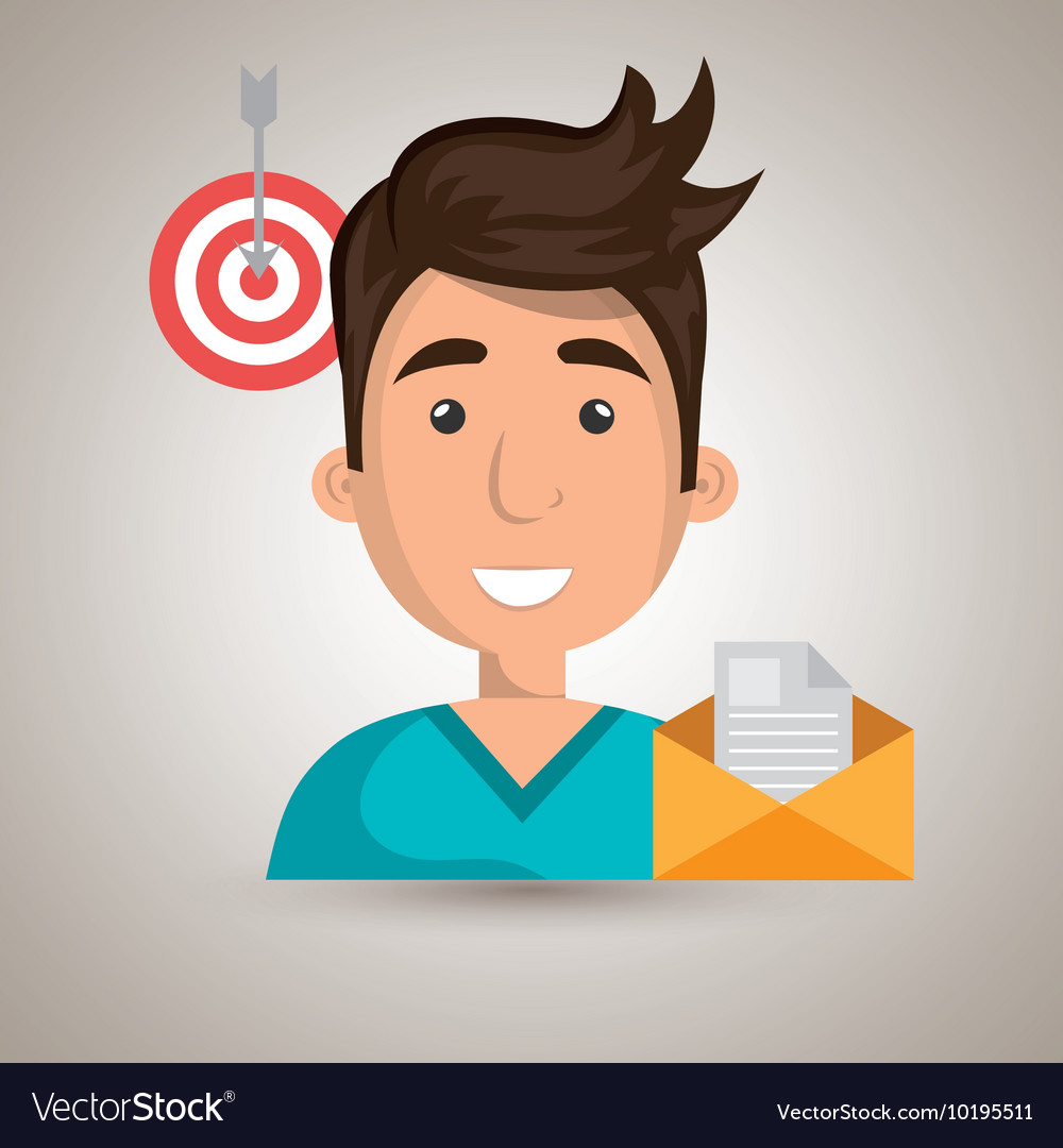 Man message document icon