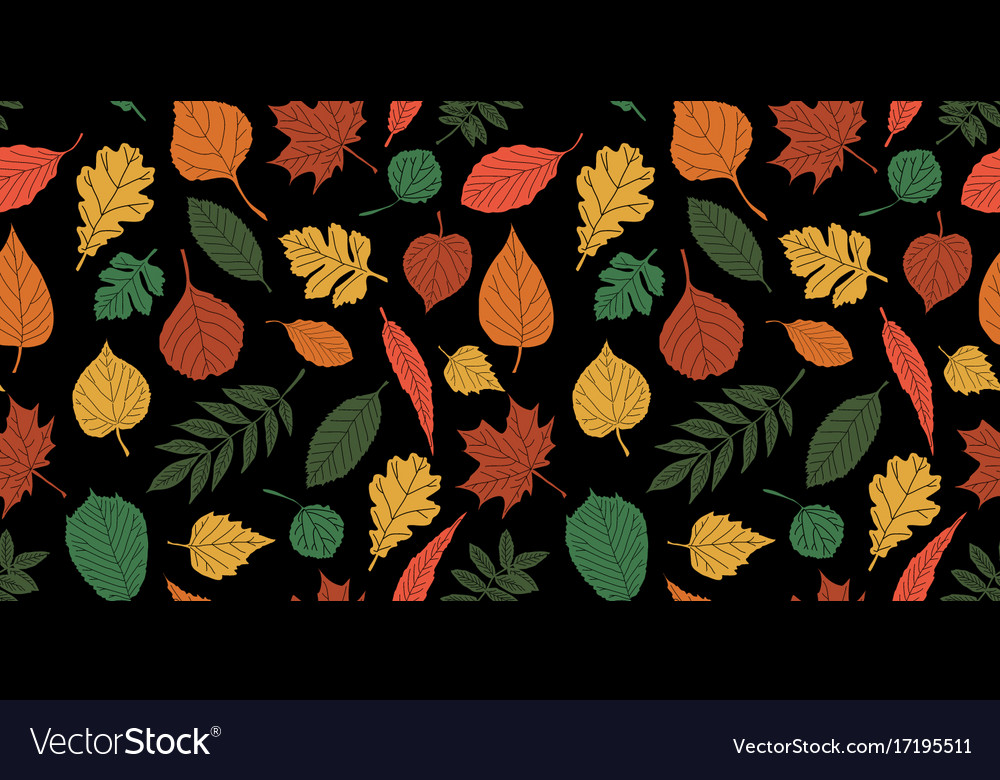 Seamless pattern with leafautumn leaf background