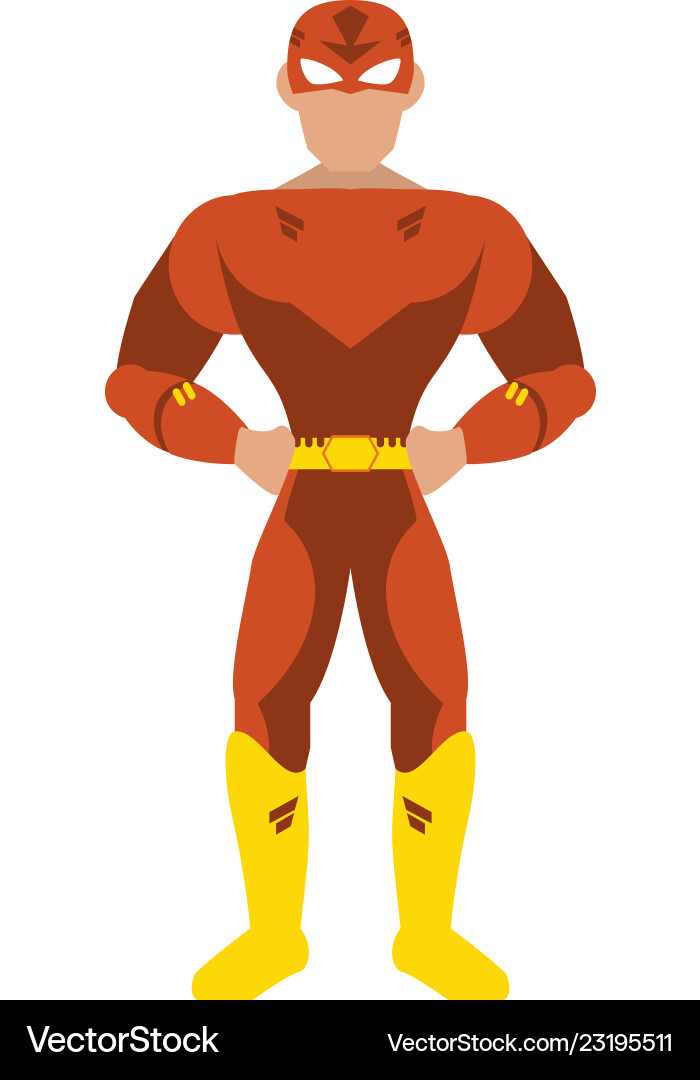 Superhero character cartoon Royalty Free Vector Image