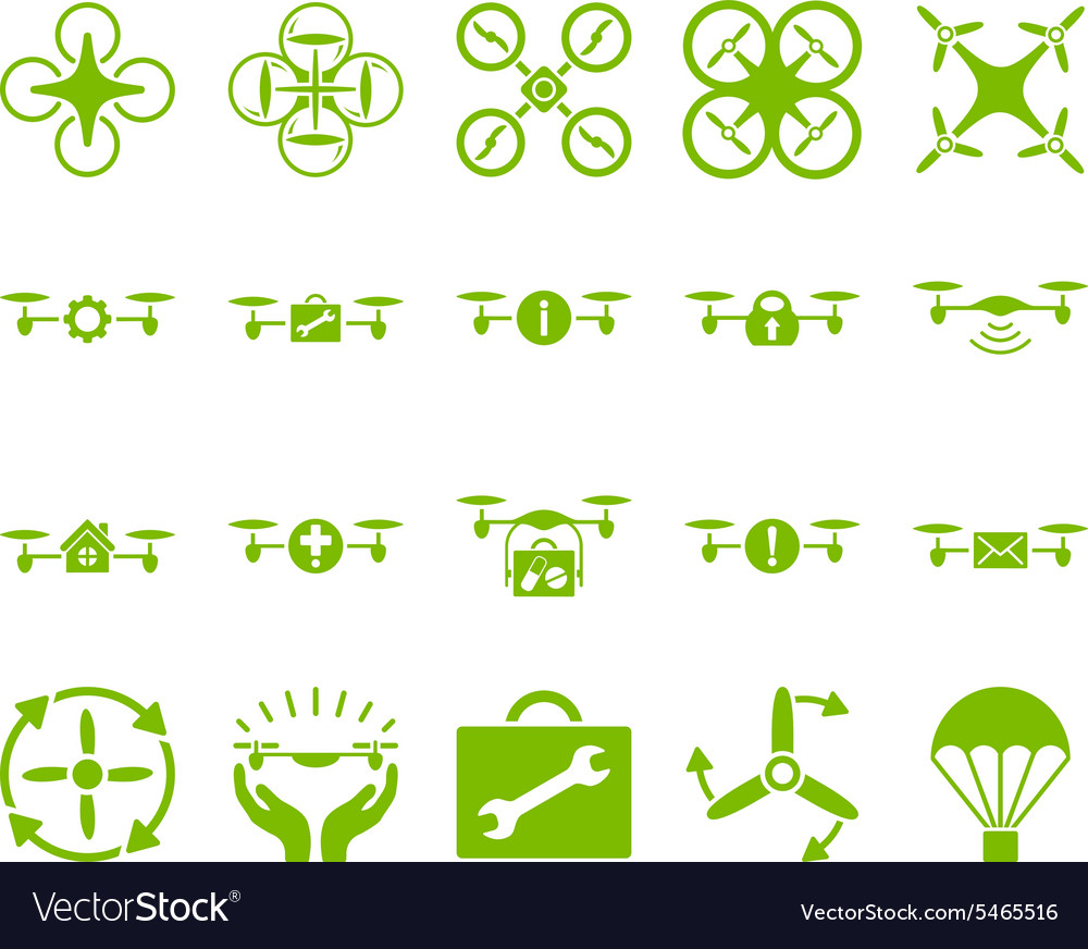 Air drone and quadcopter tool icons