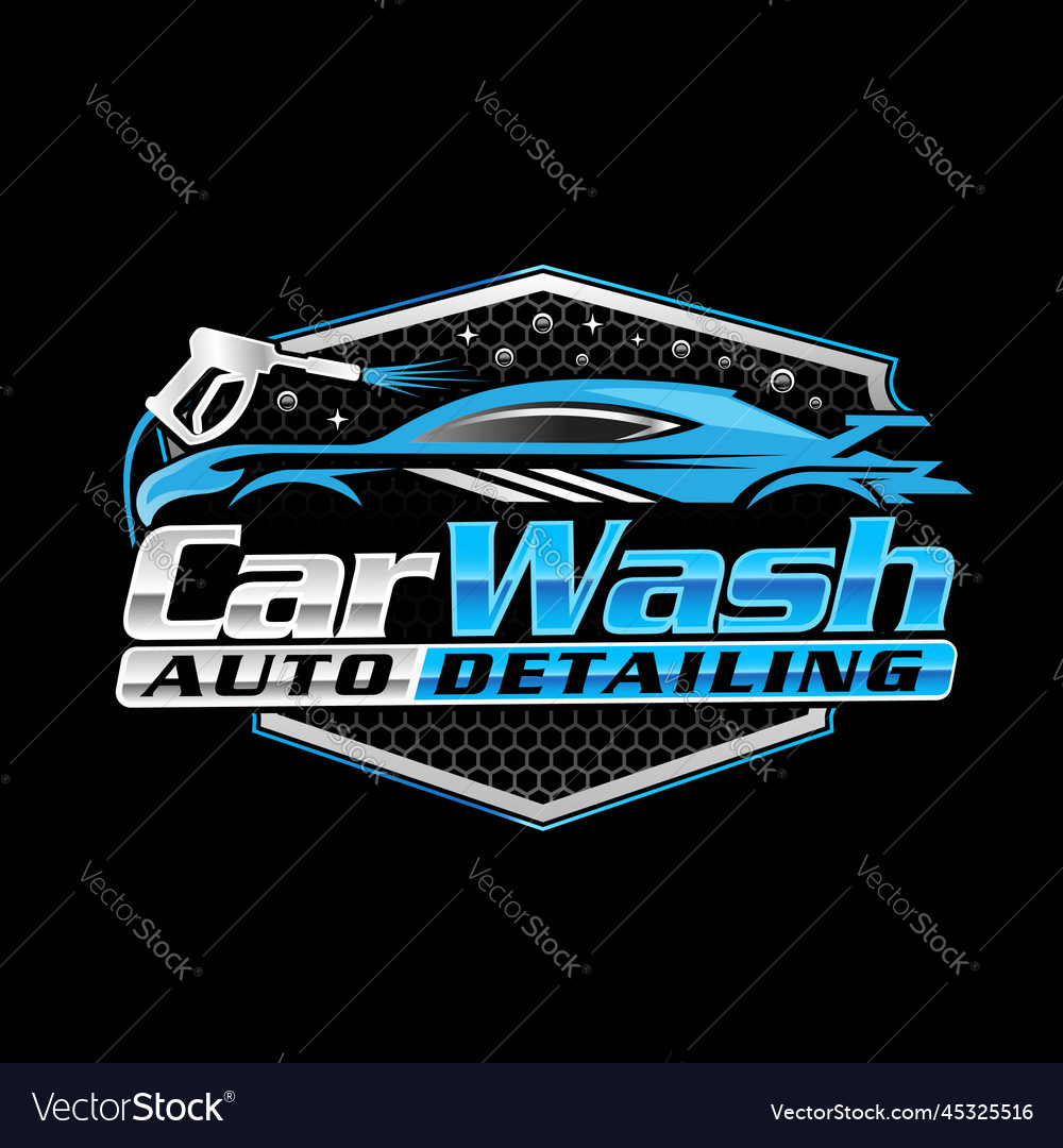 Automobile detailing and car wash logo design Vector Image