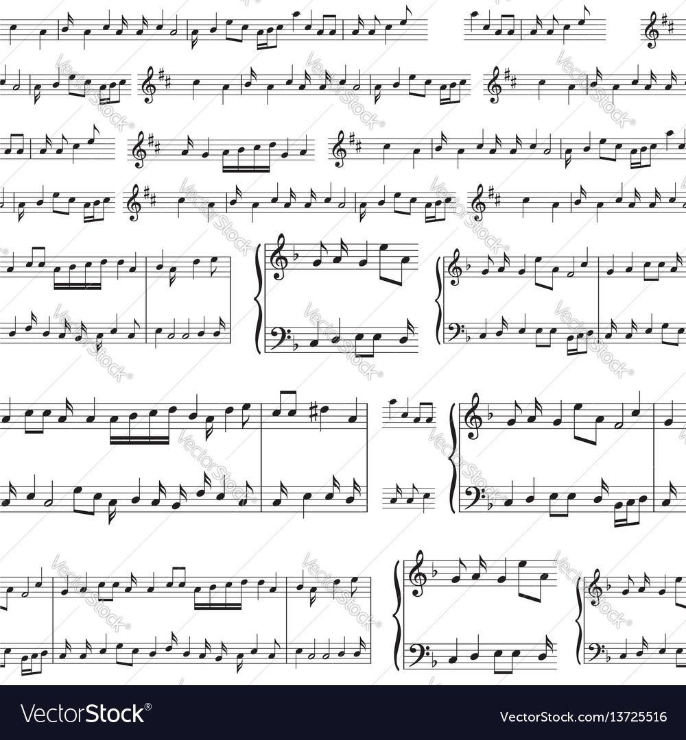 Background - seamless pattern with music notes