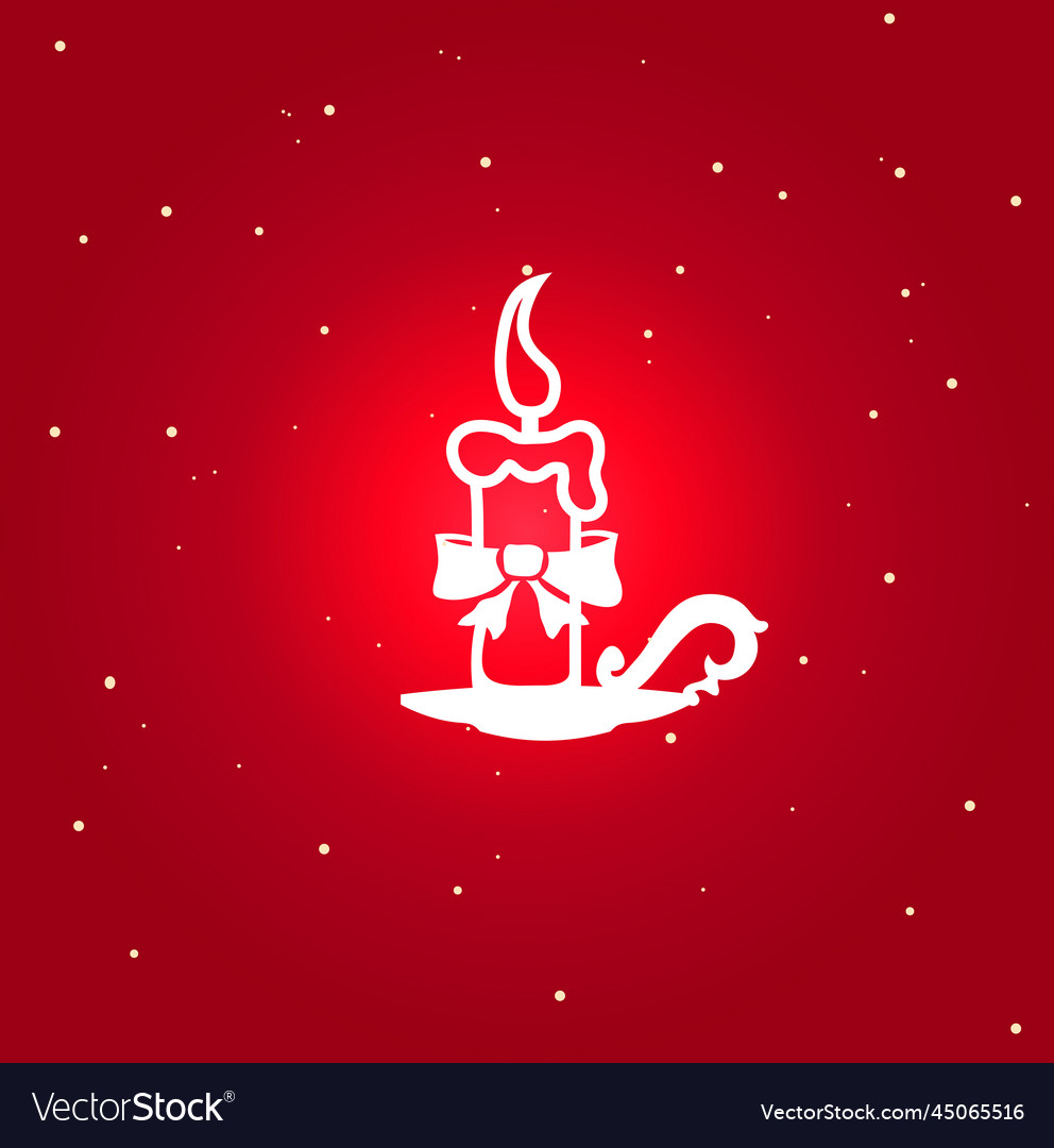 Christmas candle icon isolated symbol