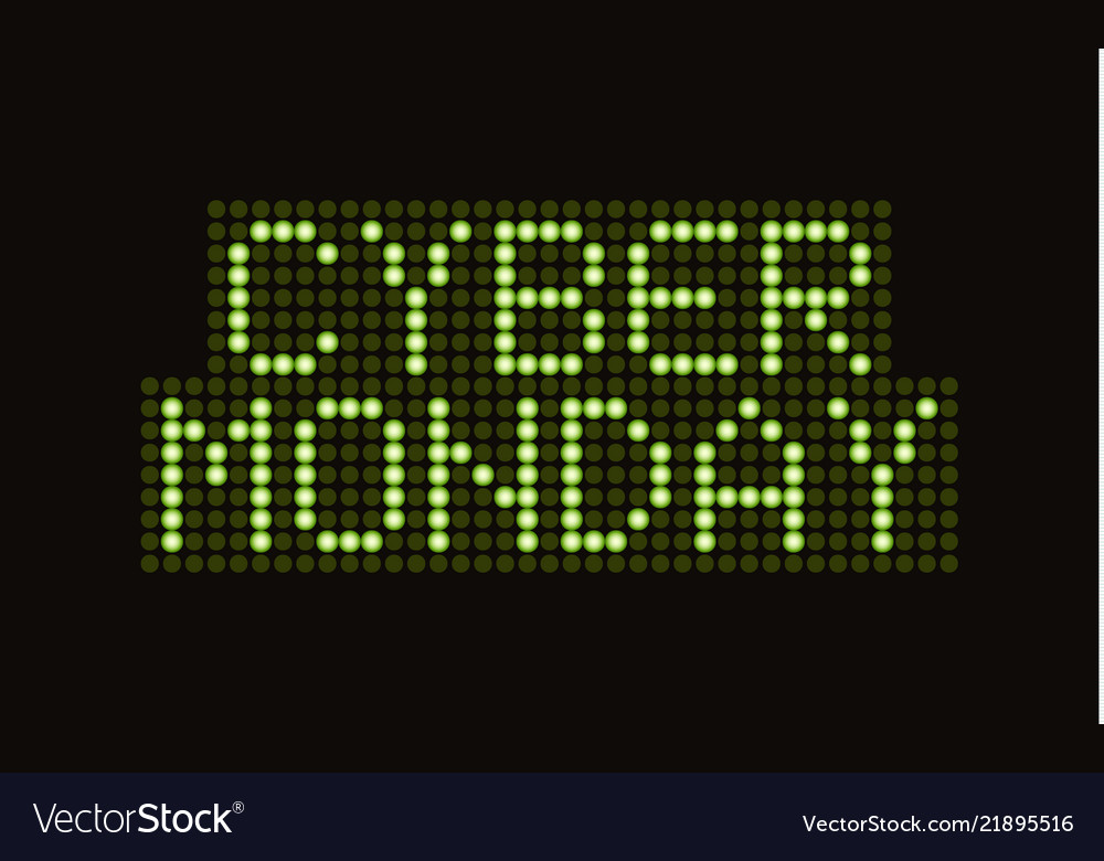 Cyber monday sale scoreboard font banner