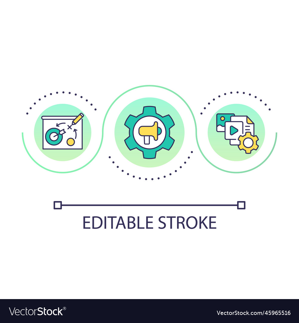 E commerce promotion campaign setting loop vector image E commerce promotion campaign setting loop