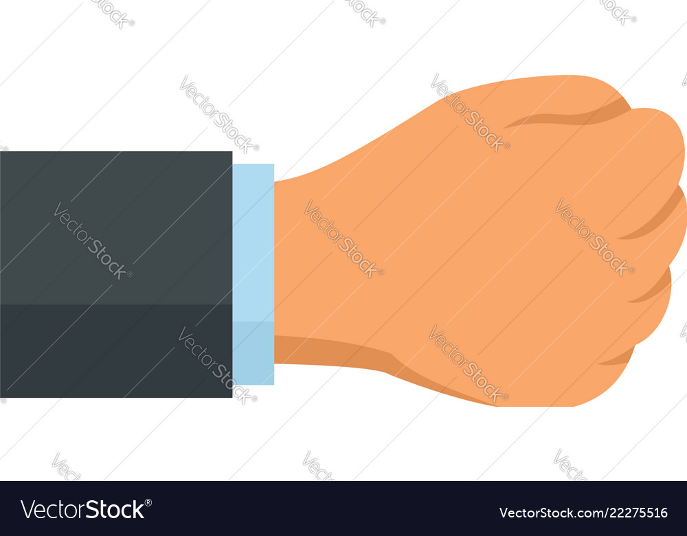 Fist icon flat style Royalty Free Vector Image