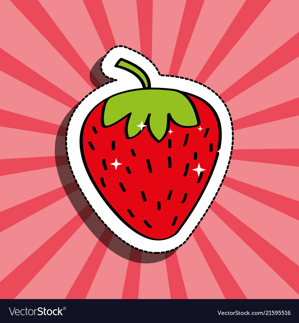 Strawberry Fruit Sticker