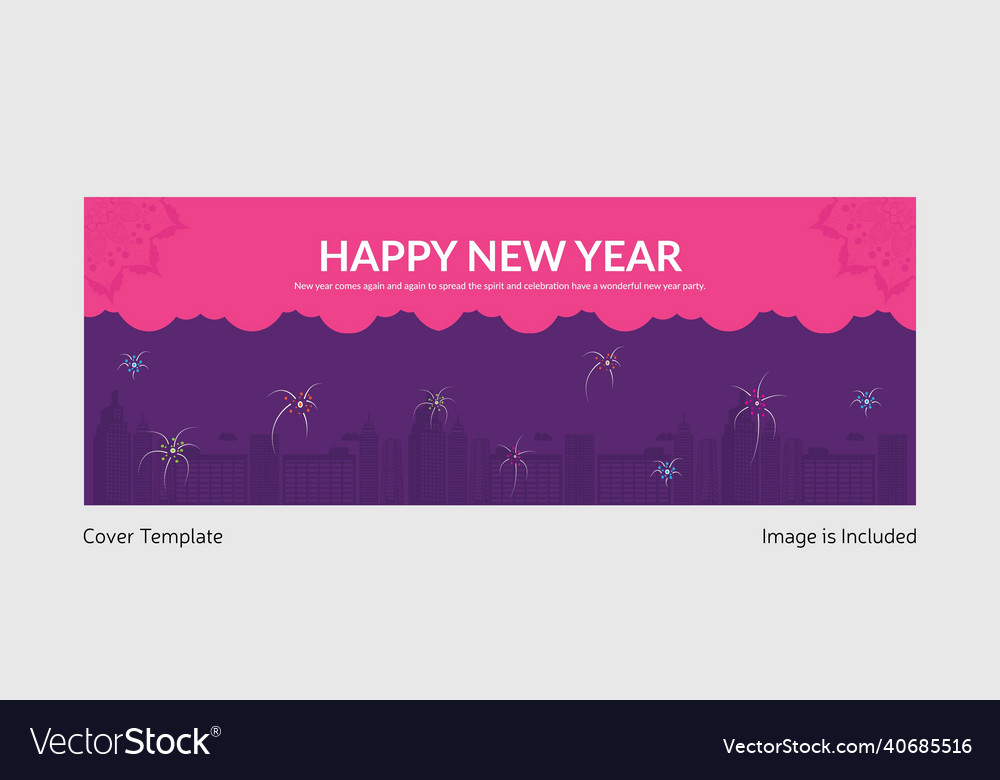 Happy new year cover page design Royalty Free Vector Image