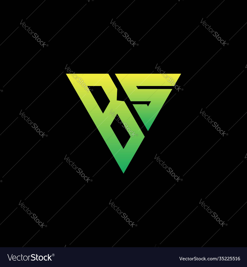Initial triangle logo monogram with shape