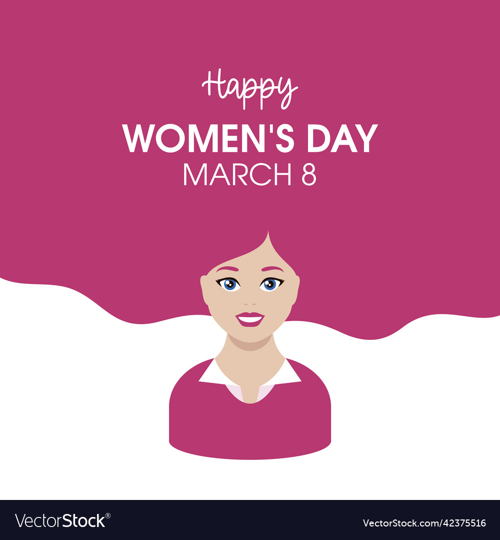 International womens day march 8 greeting card Vector Image