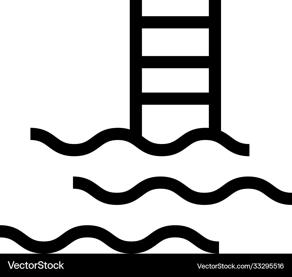 Pool line icon Royalty Free Vector Image - VectorStock