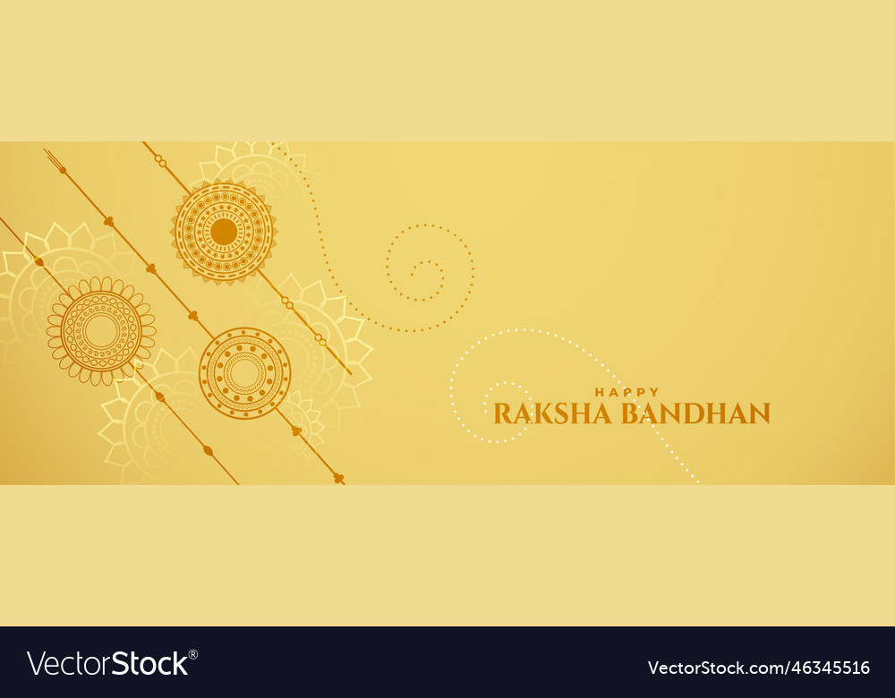 Raksha bandhan celebration banner with rakshi