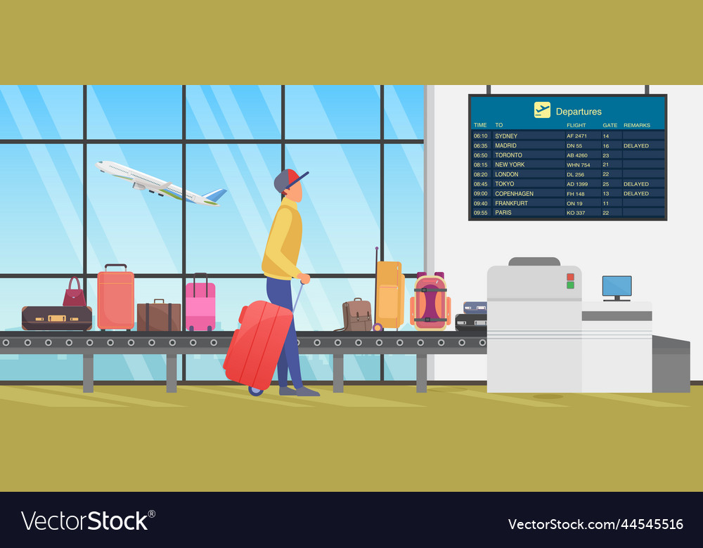 Travel transfer in international airport person