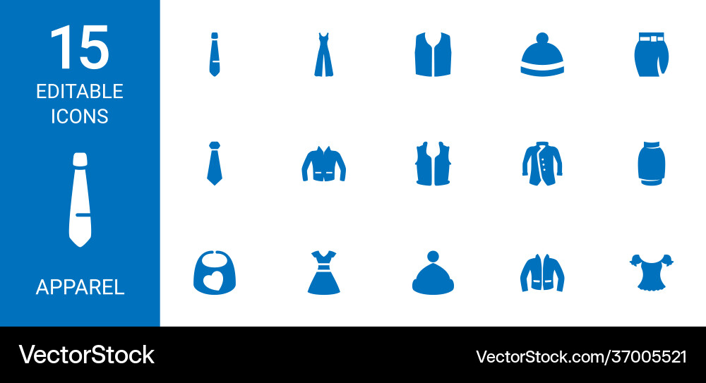 15 apparel icons Royalty Free Vector Image - VectorStock
