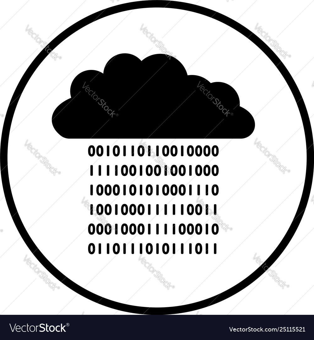 Cloud data stream icon Royalty Free Vector Image