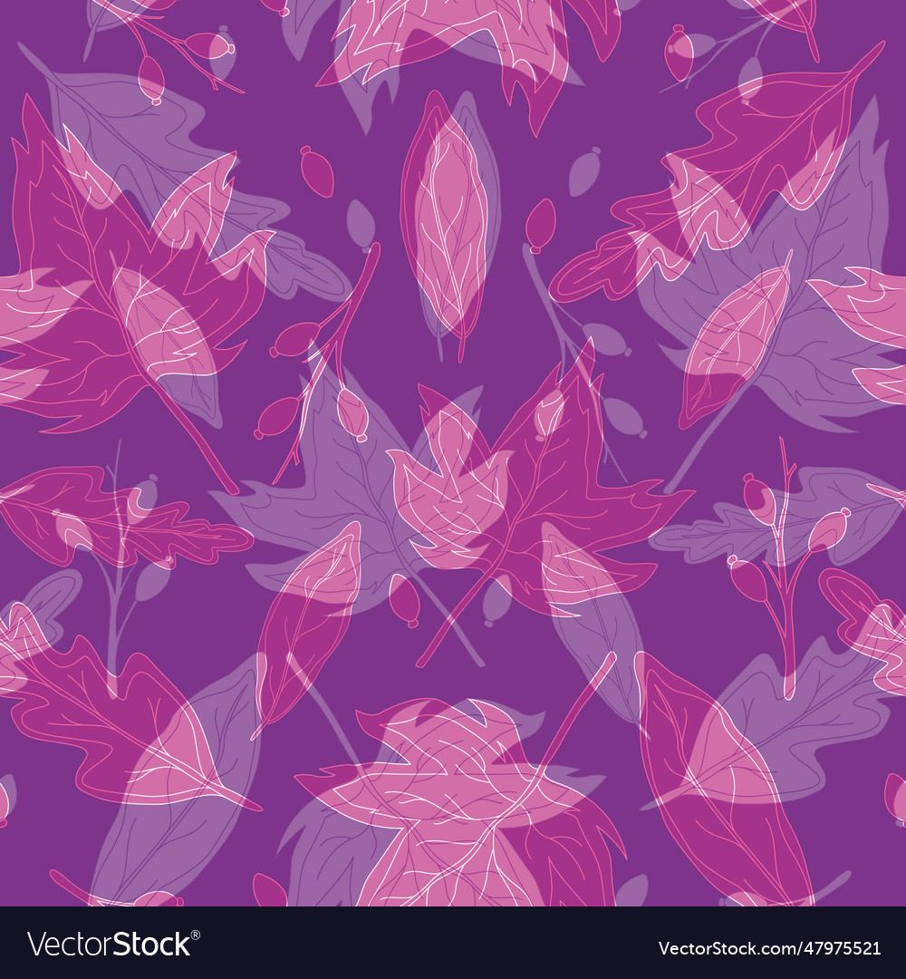 Creative autumn seamless pattern with simple vector image Creative autumn seamless pattern with simple