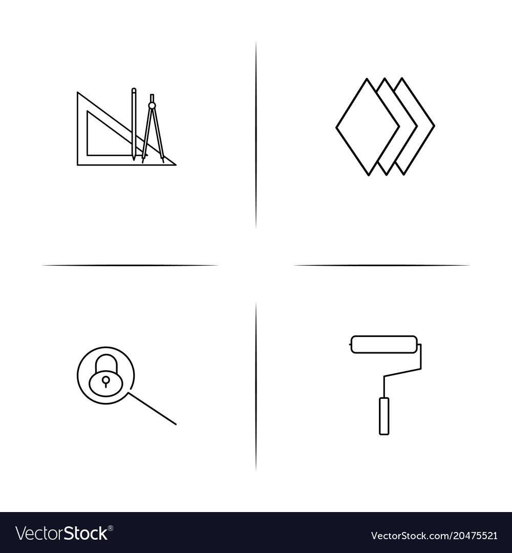 Creative process and design simple linear icons