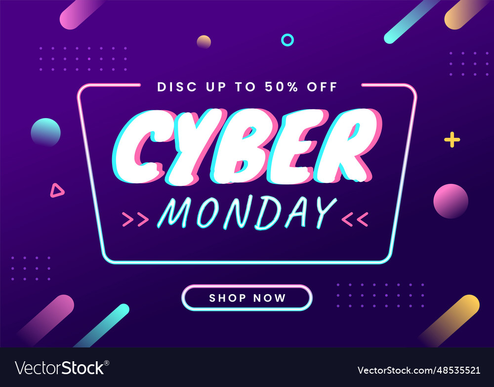 Cyber monday event with super sale and big