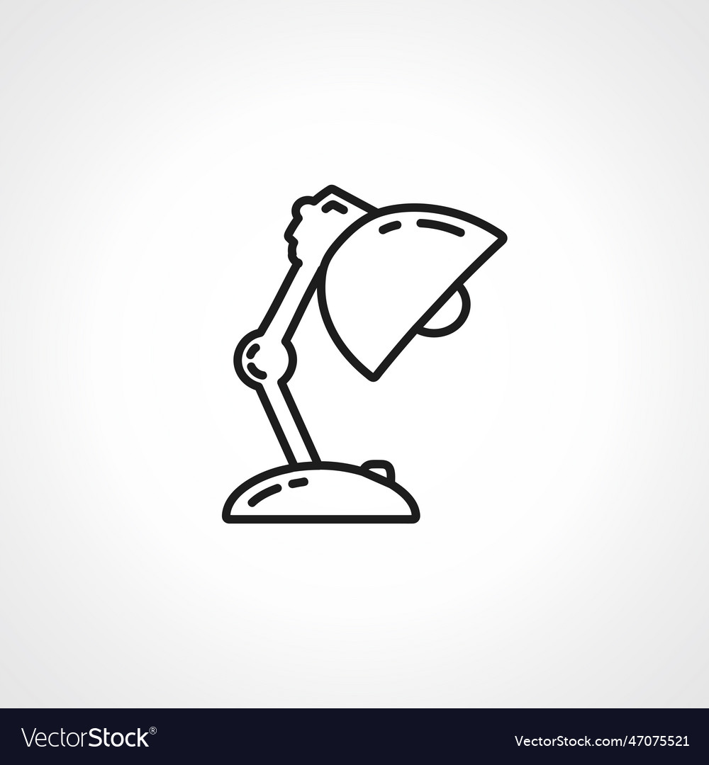 Desk table lamp line icon linear