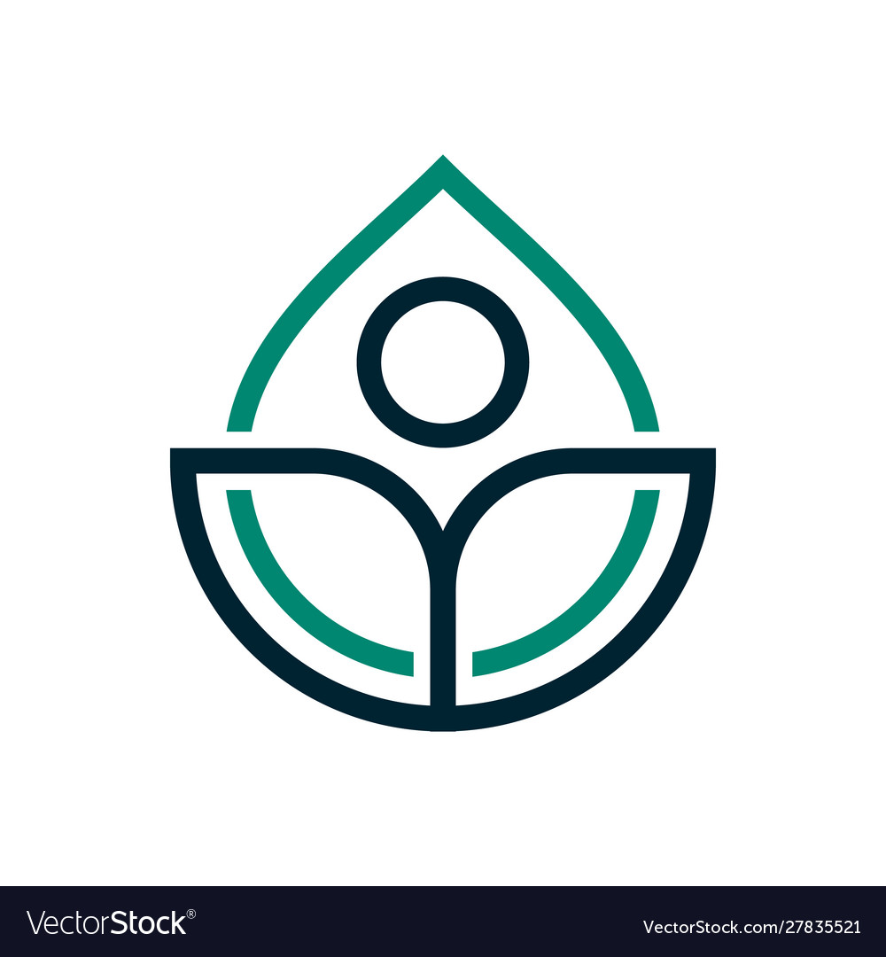 Eco water drop logotype