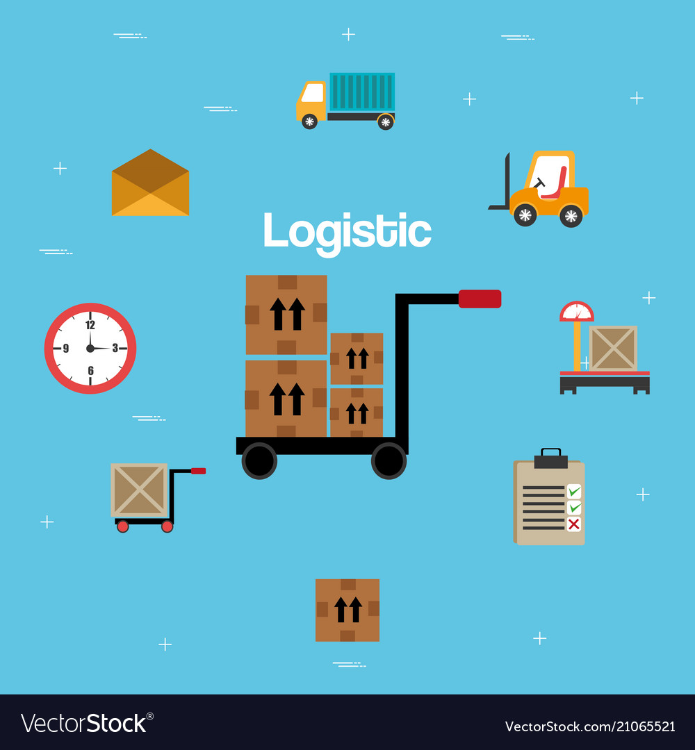 Logistic service set icons vector image Logistic service set icons