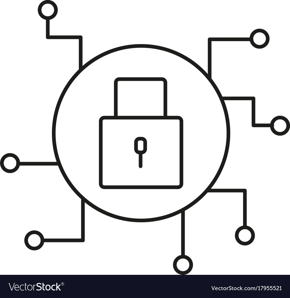 Padlock secure connection icon