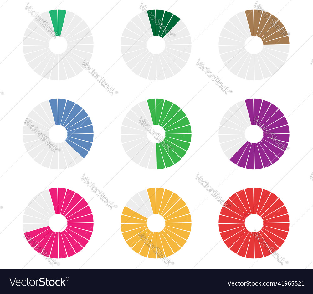 Preloader circular loading bar pie chart vector image Preloader circular loading bar pie chart