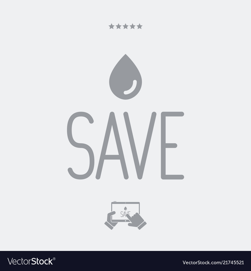 Save the nature minimal concept - web icon vector image Save the nature minimal concept - web icon