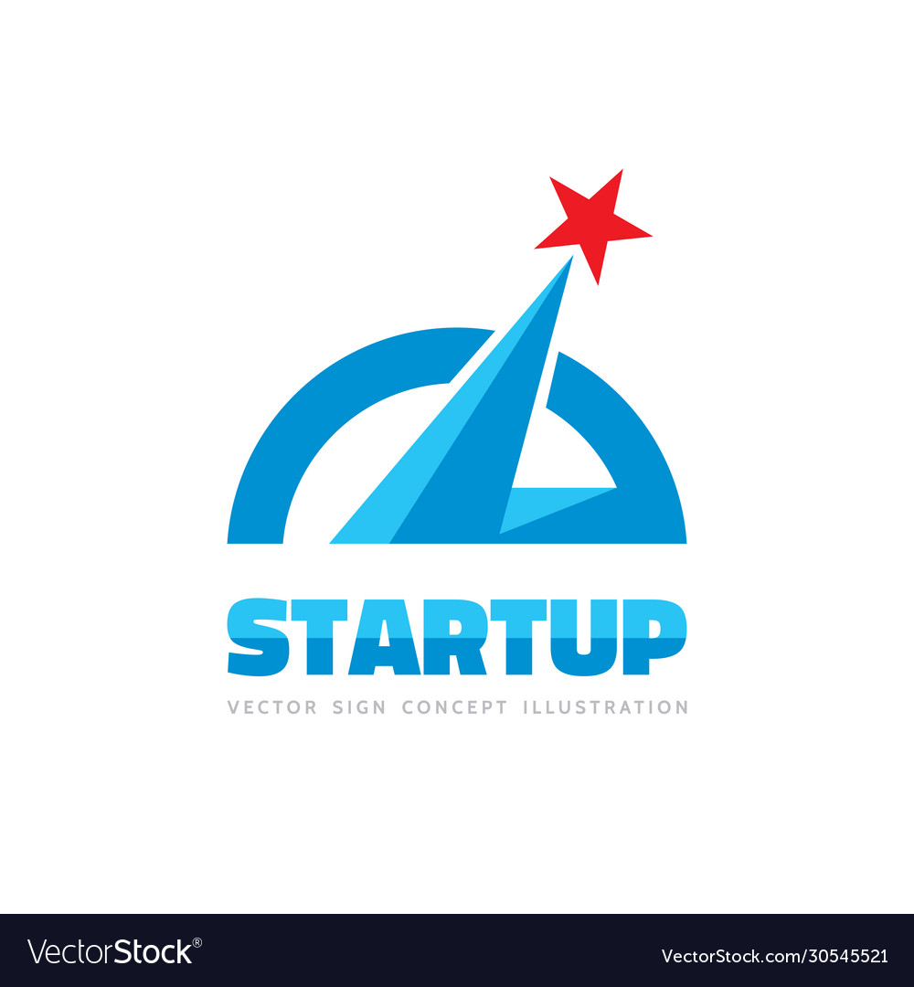 Start-up - logo template concept Royalty Free Vector Image